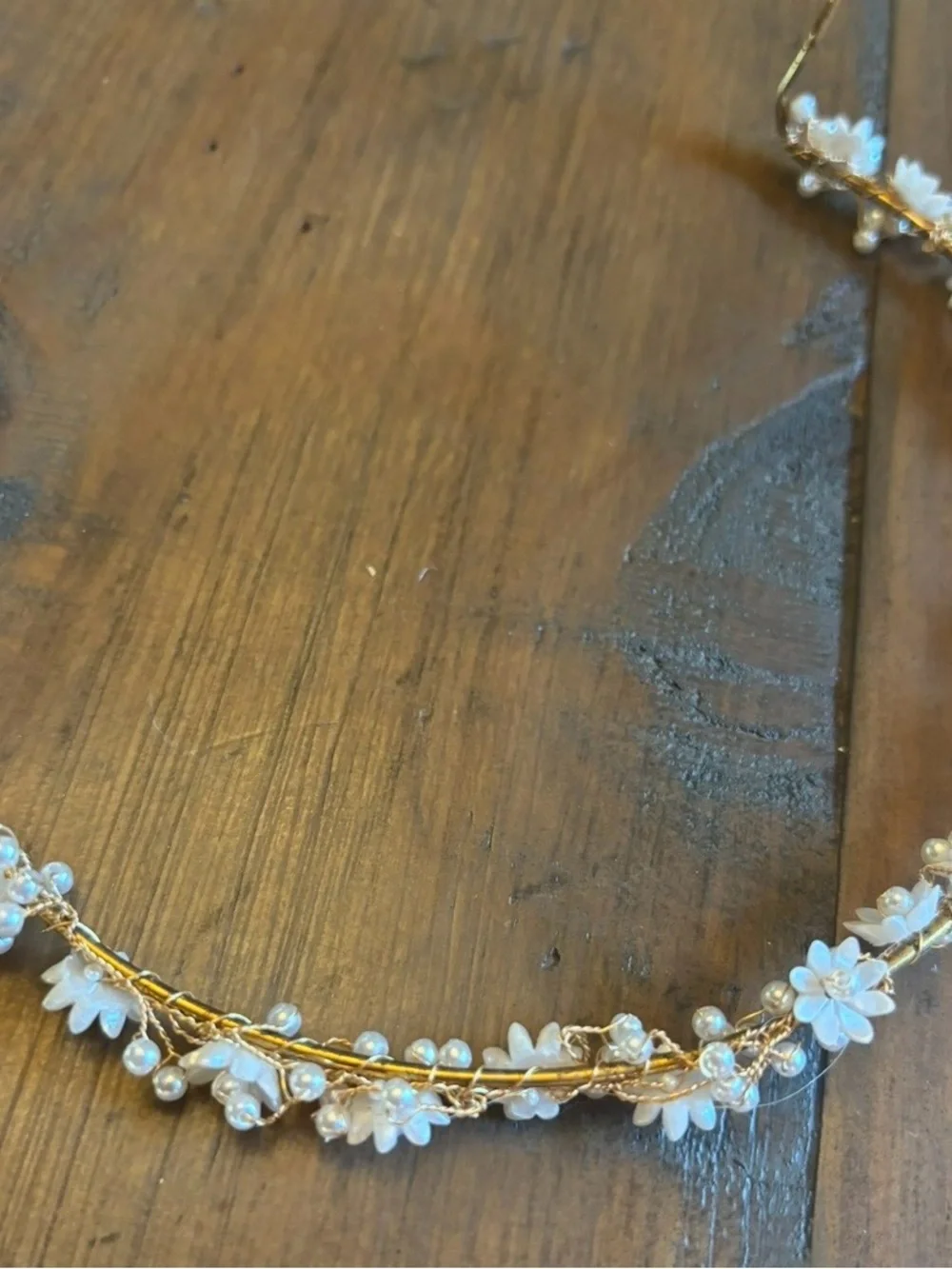 Anthropologie pearl halo headband